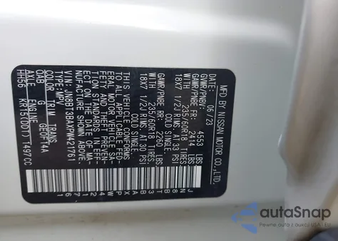 2023 Nissan Rogue Sv Fwd z USA, uszkodzony, nr VIN JN8BT3BAXPW421761